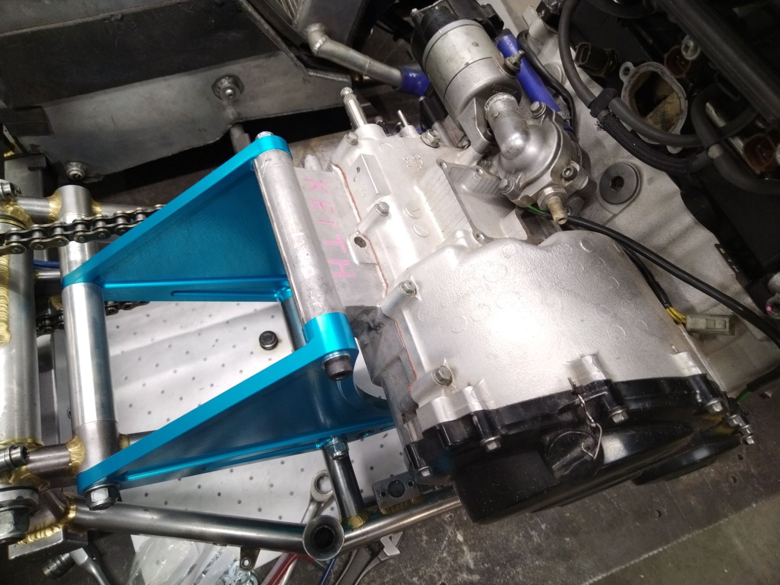 Image of rob sidecar engine plates 02 <h2>2024-03-08 - Rob Handcock Sidecar TT Preparations</h2>