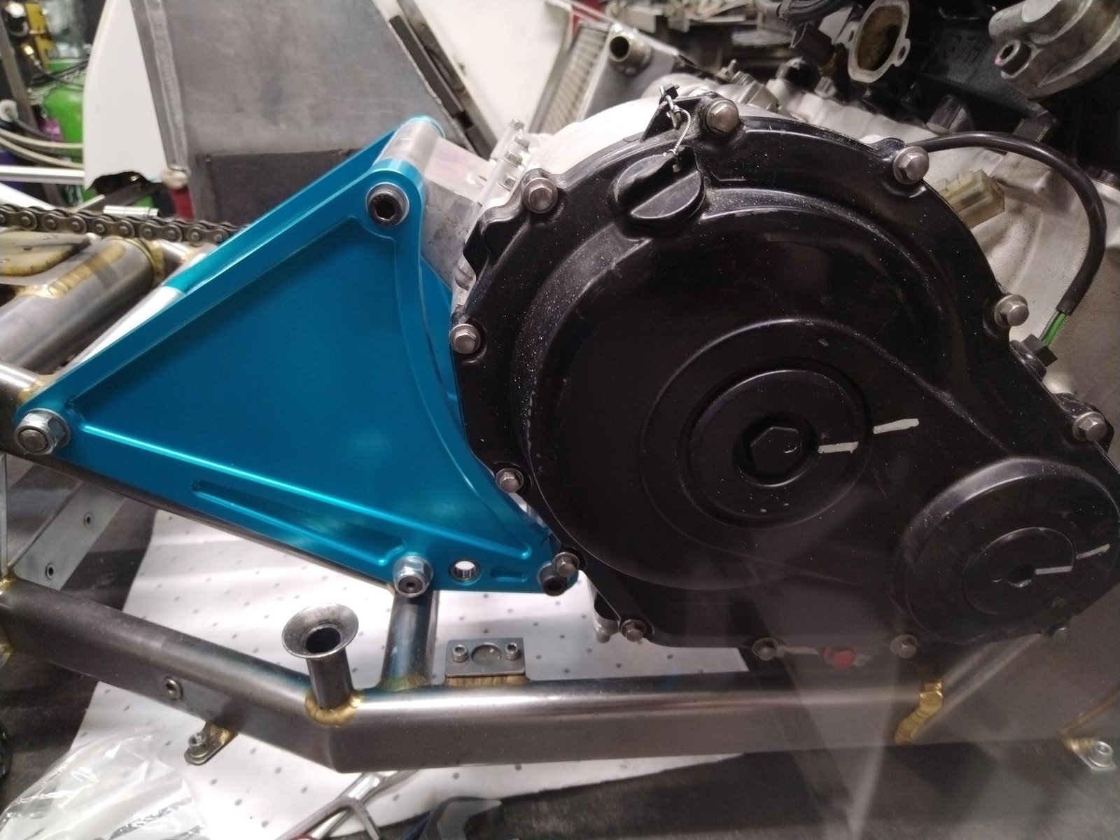 Image of rob sidecar engine plates 03 <h2>2024-03-08 - Rob Handcock Sidecar TT Preparations</h2>